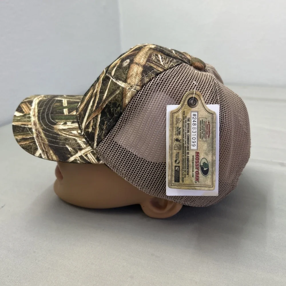 Ducks Unlimited Licensed Mossy Oak Green Camo Cap Hat Strapback Hunt NEW W/ Tags